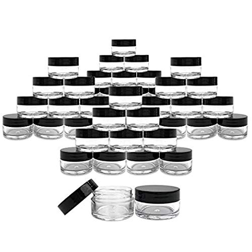 Beauticom 20g/20ml Clear Acrylic Round Jars with Black Lids - 936 Pieces Bulk Set for Lip Balm, Cream, Makeup, Cosmetics, Samples & Ointments | Perfect for DIY Beauty Products, Travel Containers & Small Batch Packaging
