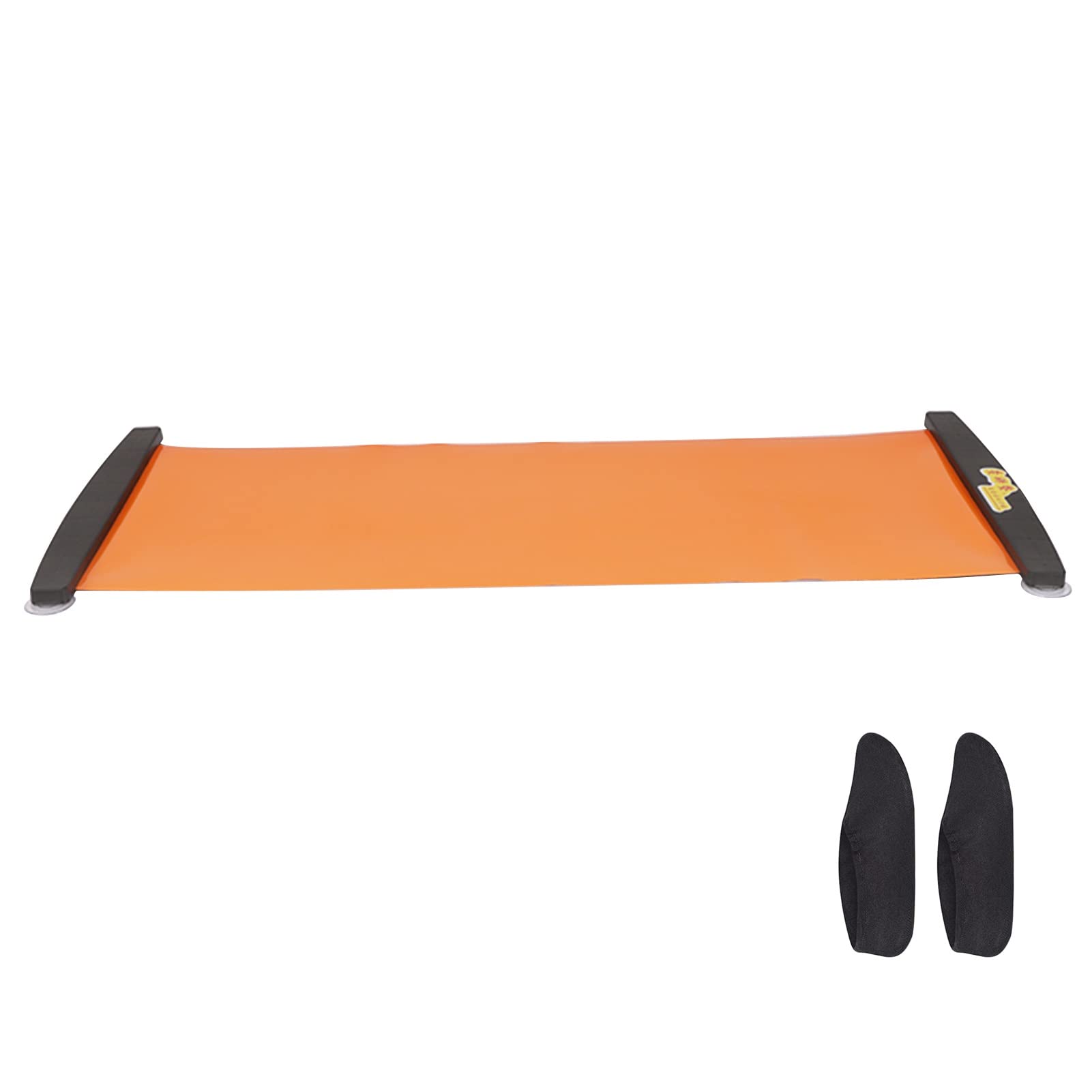 Yesyzx Slide Board Workout Sliding Board for Cross Training & Bariatric Exercise - 63inch / 79inch / 91inch Adjustable Length, Black & Orange with Shoe Covers - Perfect for Home Gym, Physical Therapy & Fitness Training (Size: 1.6m/63)