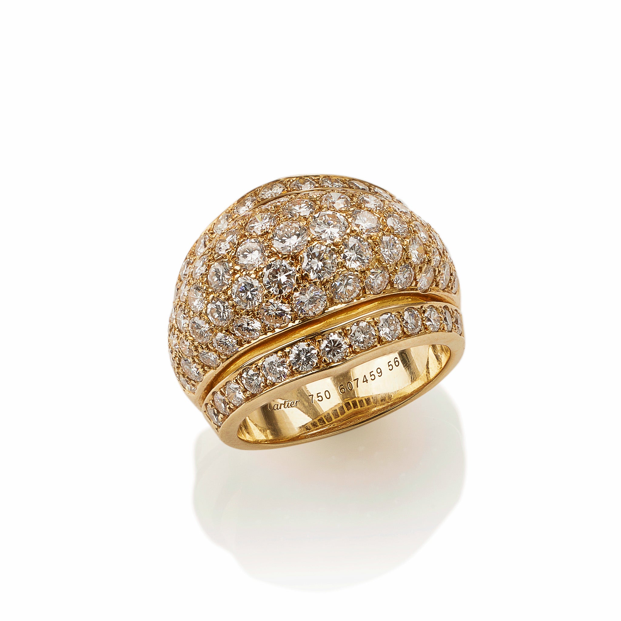 Cartier Paris Bombé Diamond Ring – 18K White Gold Luxury Engagement Ring for Women | Perfect for Proposals, Anniversaries & Special Occasions
