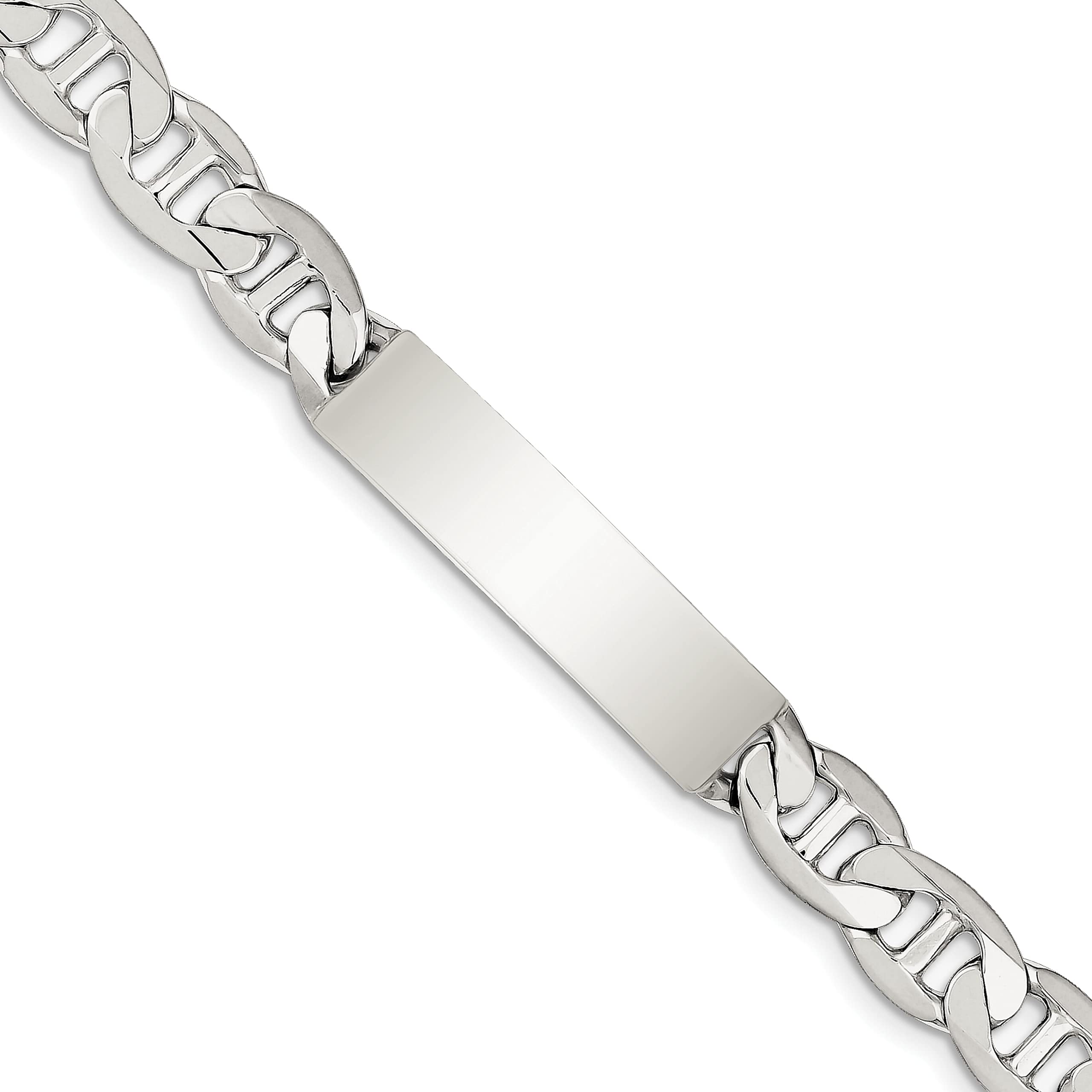 FindingKing Sterling Silver Anchor ID Bracelet 8.5