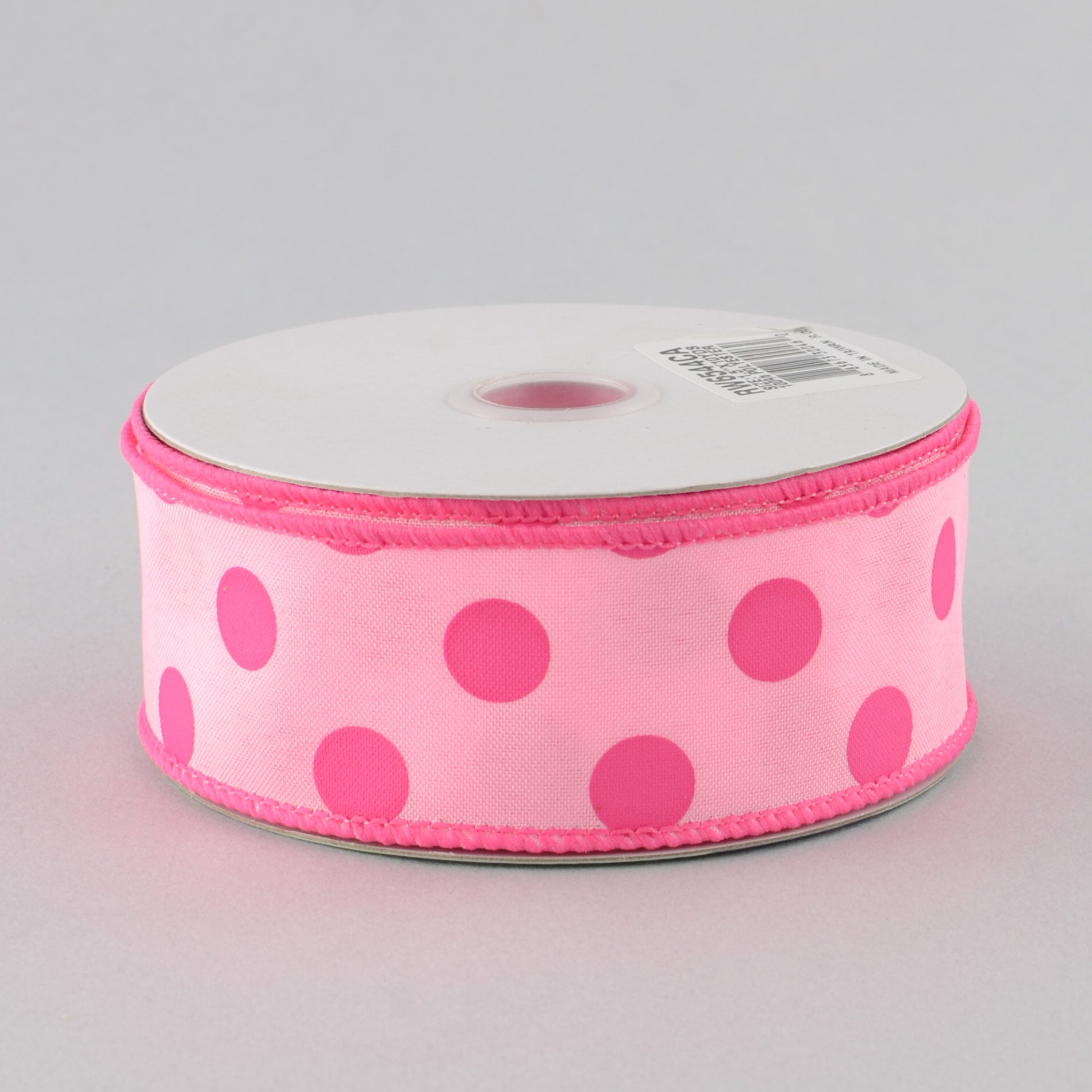 1.5 Inch Big Polka Dot Ribbon - Pink & Fuchsia Grosgrain Ribbon (10 Yards) for Gift Wrapping, DIY Crafts, Hair Bows, and Party Decorations