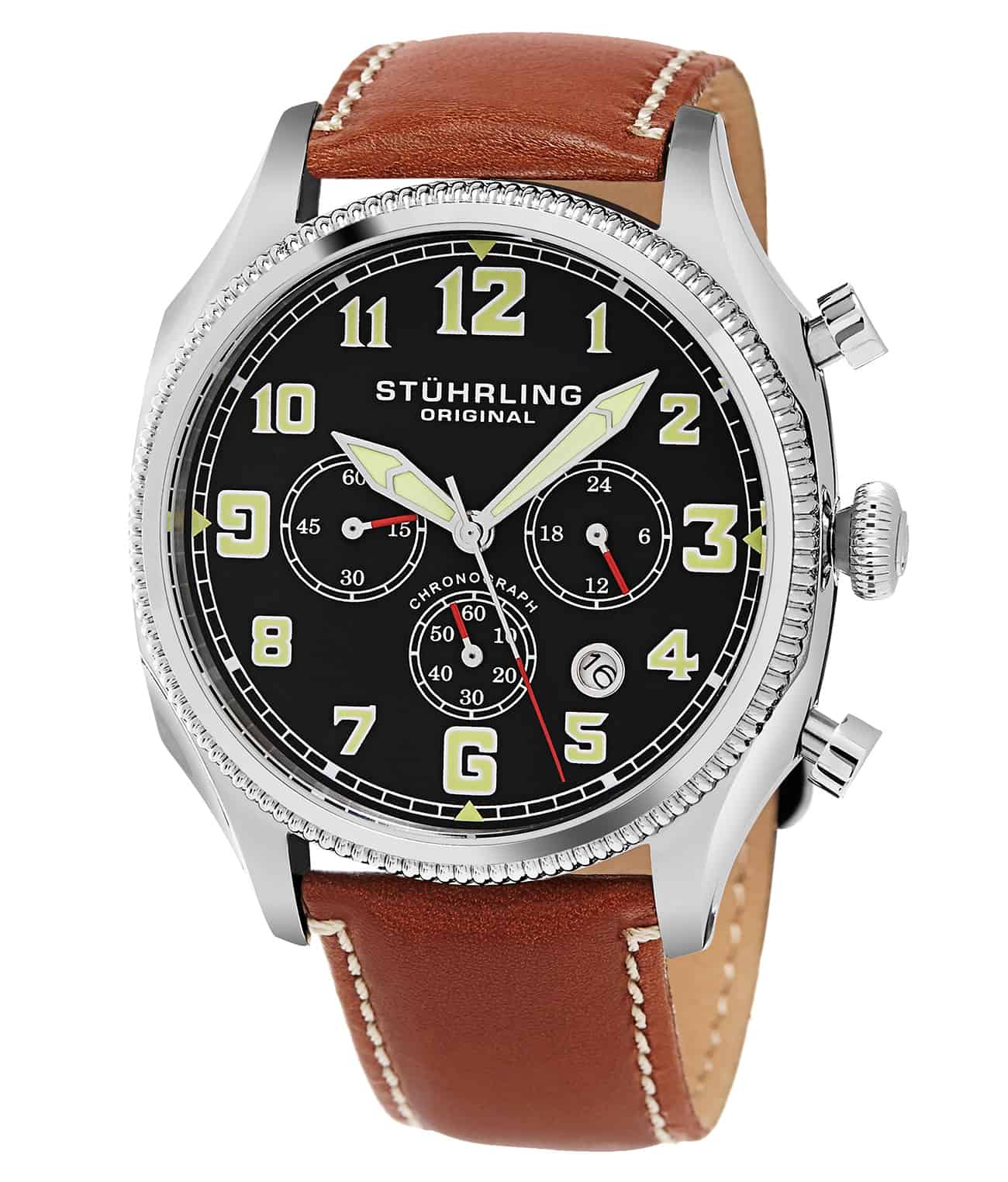 Black Dial / Black Case / Black Leather Strap Tang Buckle