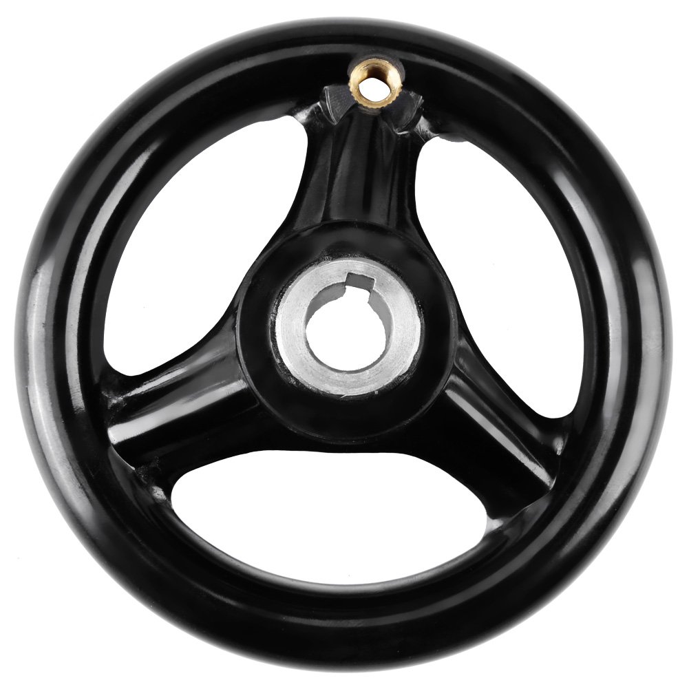 3 Spoke Hand Wheel 12x100mm Black Round Lathe & Milling Machine Replacement Part - Perfect for Precision Machining, Metalworking & DIY Projects