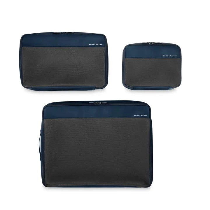 Briggs & Riley Travel Essentials Check In Packing Cube Set - 3-Piece Luggage Organizers for Suitcases | Perfect for Business Trips, Vacations & Weekend Getaways