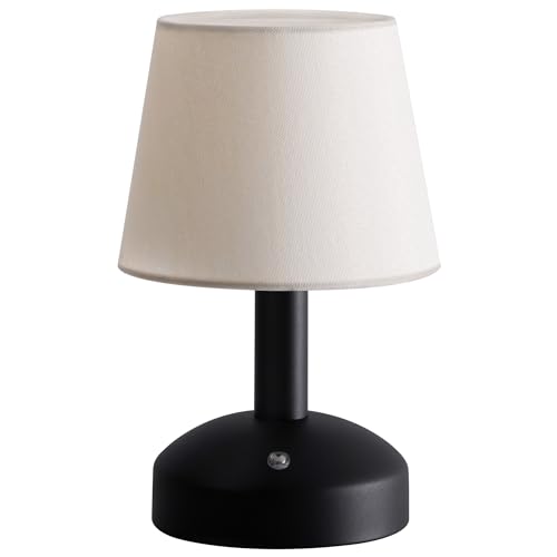 Black + Beige Fabric Lampshde