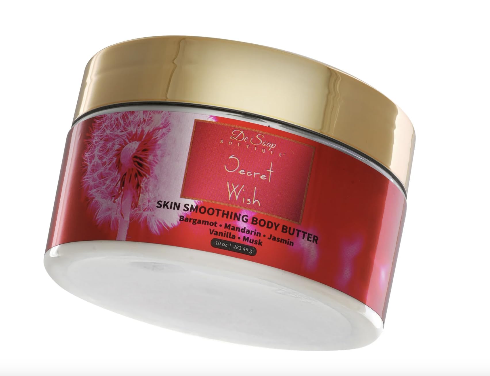 De Soap Boutique Secret Wish Body Butter - Ultra Moisturizing Shea Butter Cream for Dry Skin | Perfect for Spa Day, Gift Sets & Self-Care Routine