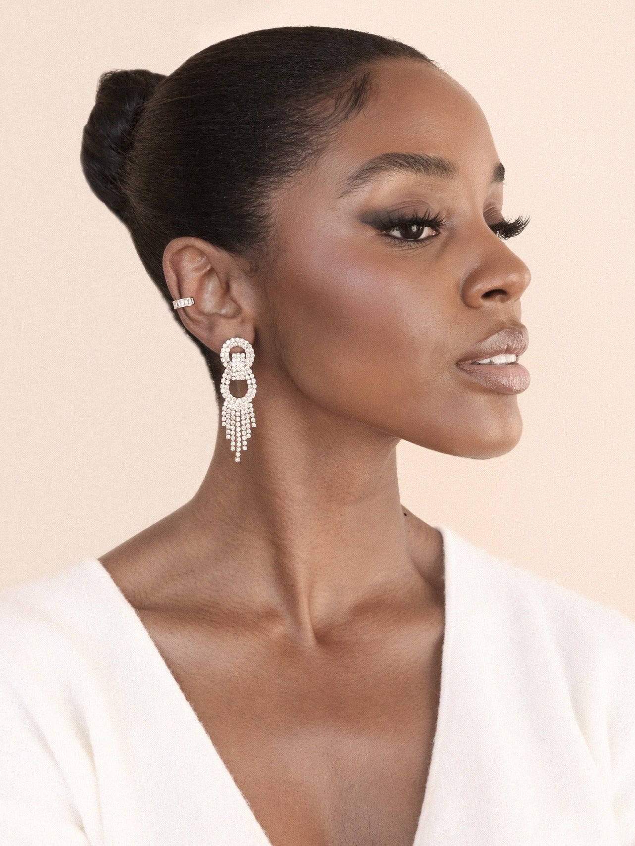 Elegant Crystal Gatsby Statement Earrings for Women - Vintage Art Deco Dangle Earrings - Perfect for Weddings, Parties & Special Occasions