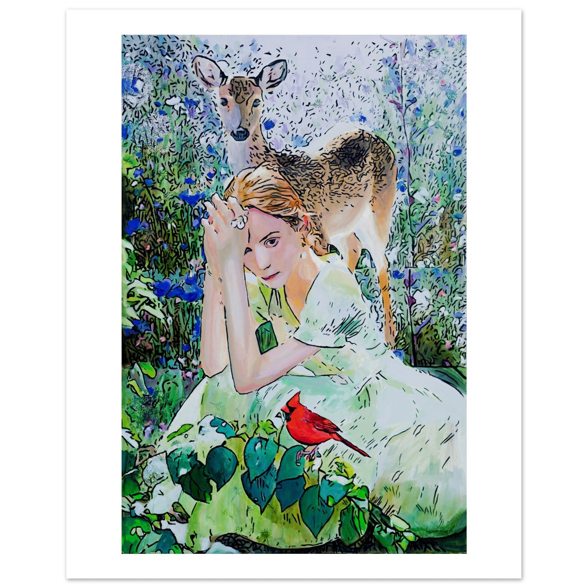 Breathing the Light - Premium Paper Print Wall Art for Home & Office Decor | Perfect for Living Room, Bedroom, or Gift