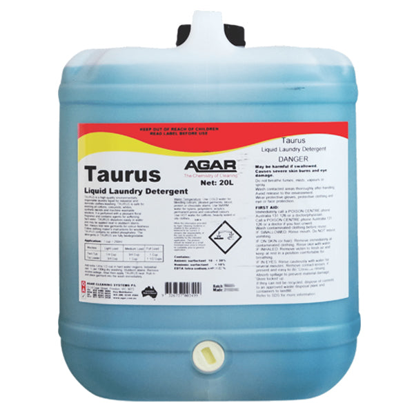 Agar Taurus Liquid Laundry Detergent - Gentle & Powerful Stain Remover for All Fabrics | Perfect for Families, Sensitive Skin & HE Machines | Fresh Scent for Clothes, Towels & Bedding