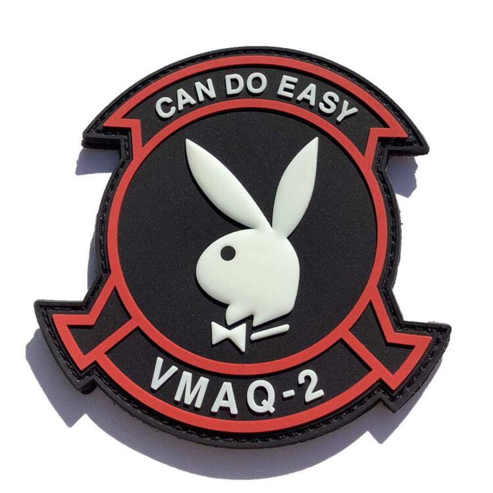VMAQ-2 PVC Tactical Morale Patches - Glow in The Dark Hook and Loop Fastener for Military, Police & Outdoor Enthusiasts | Perfect for Vests, Backpacks & Tactical Gear