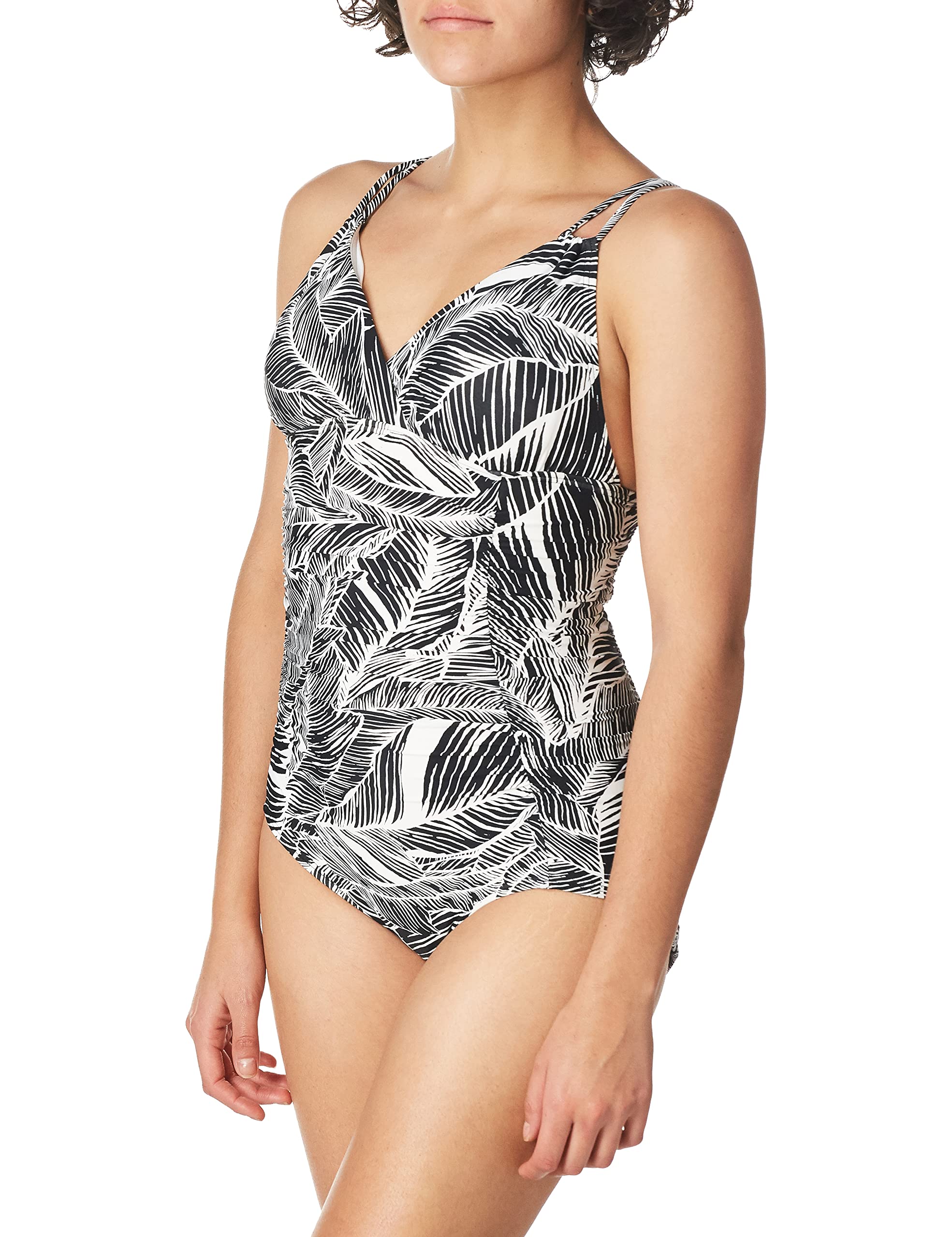 Calvin Klein Women's One Piece Swimsuit with Removable Cups - Tummy Control Bathing Suit for Beach, Pool & Vacation | Plus Size Swimwear for Women