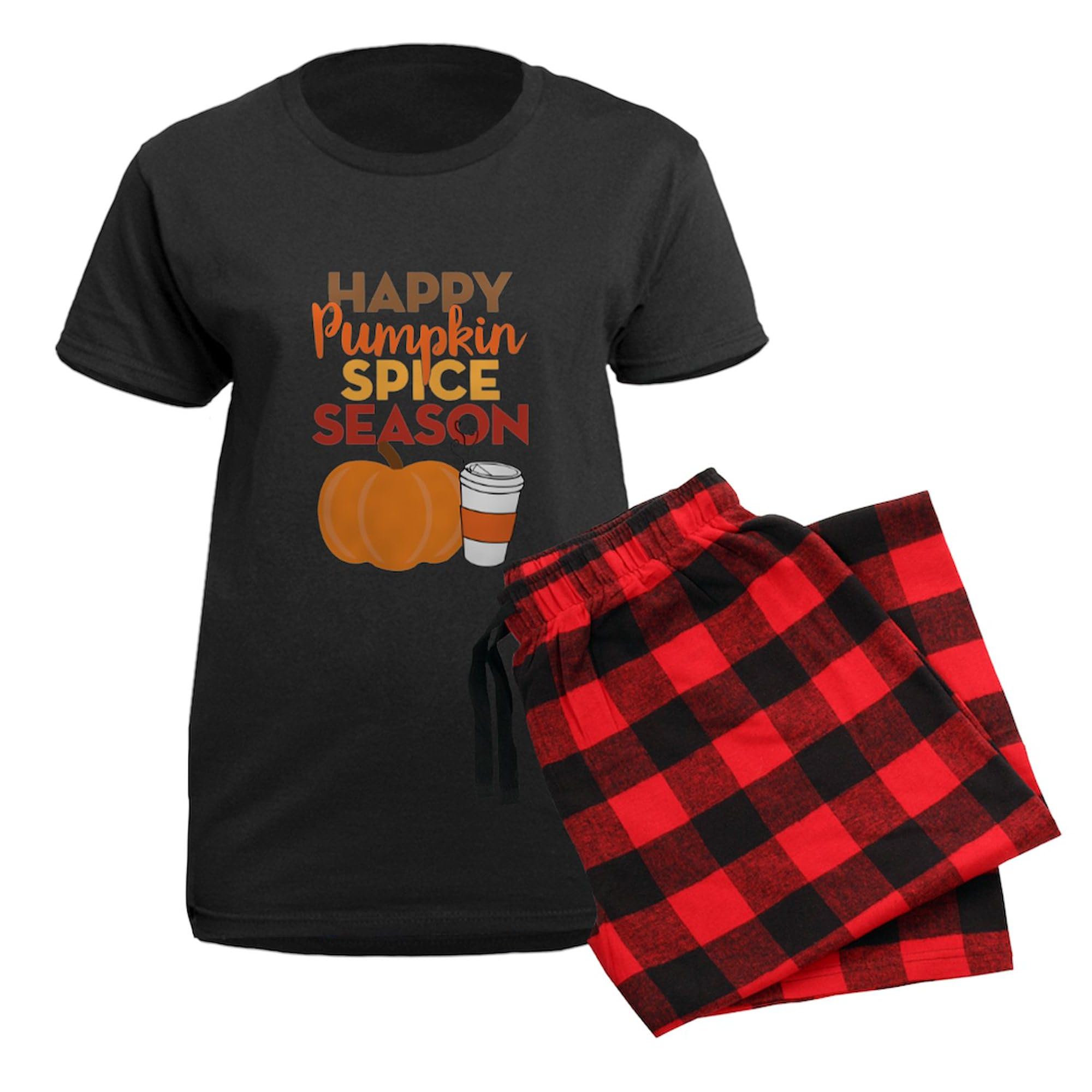 Pumpkin Spice Season Women's Pajama Set - Comfortable Novelty Sleepwear PJs for Fall & Winter | Cozy Lounge Wear for Halloween, Thanksgiving & Christmas
