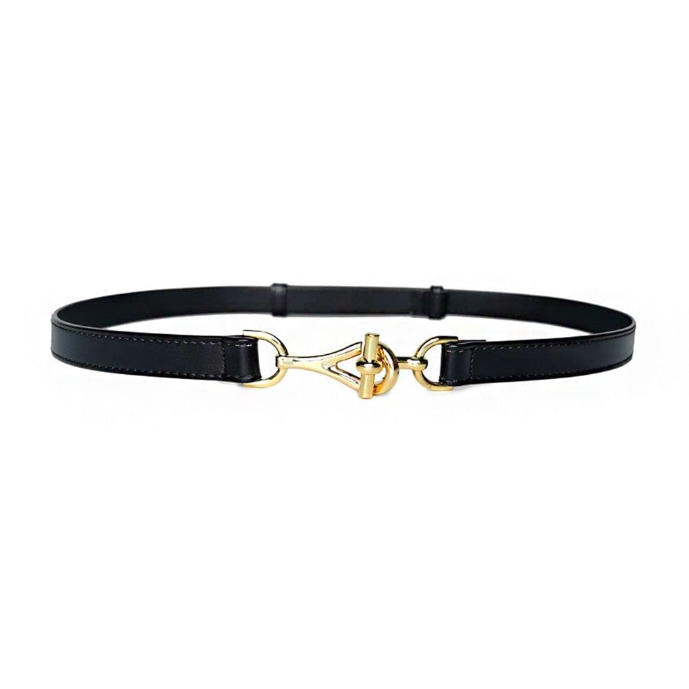 Vintage Classic Adjustable Women's Waist Belt - Slim Thin Fashion Accessory for Dresses, Pants & Skirts (Black) | Perfect for Casual, Office & Formal Outfits