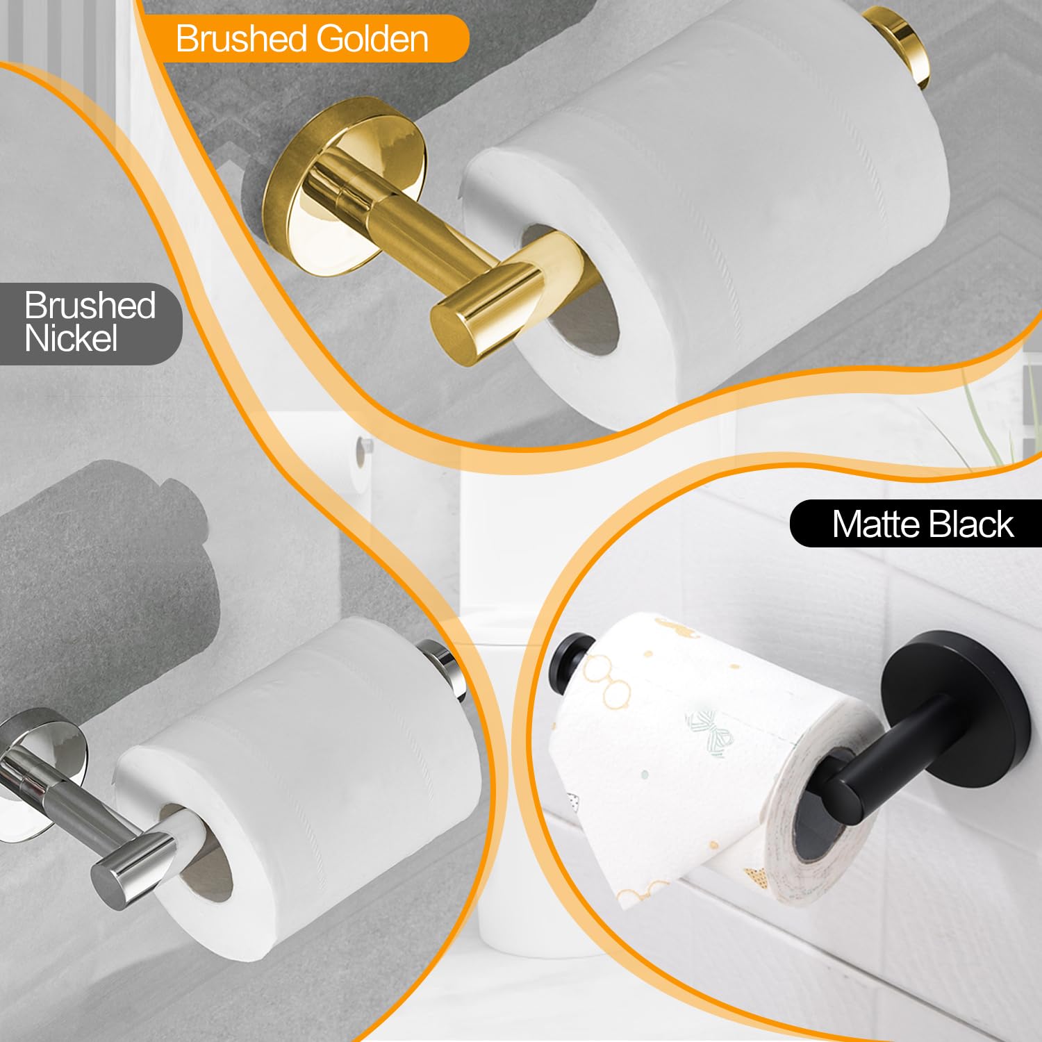 Stainless Steel Toilet Paper Holder Wall Mount - SUS304 Brushed Nickel Bathroom Tissue Roll Dispenser for Home, Kitchen & Washroom | Durable & Rustproof Bath Accessory