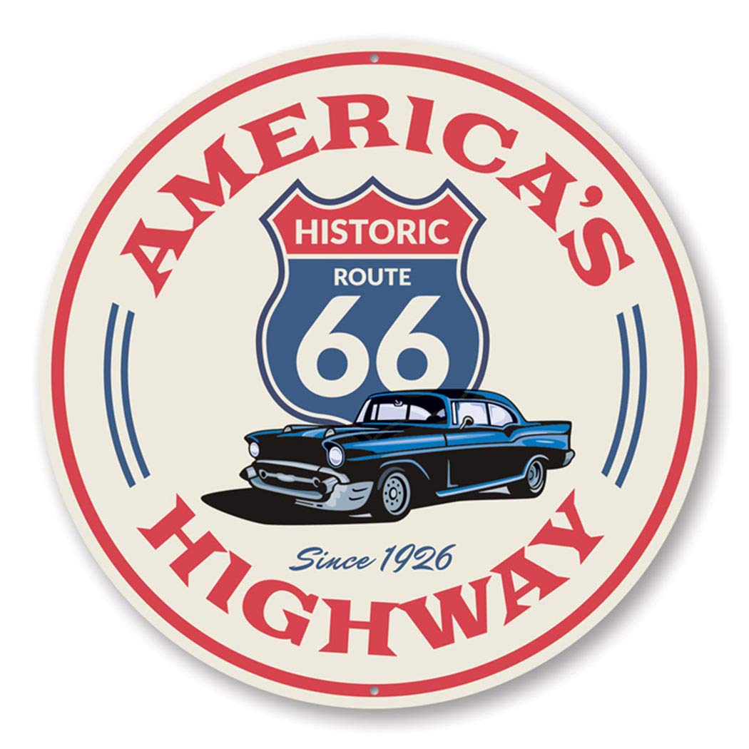 Vintage Route 66 Highway Sign - 12