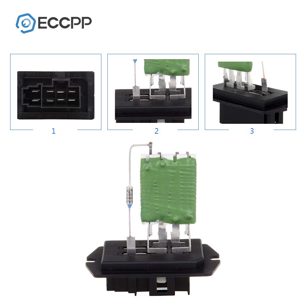 ECCPP Heater Blower Motor Fan Resistor Replacement for 2001-2007 Dodge Caravan - AC & Heating System Repair Part for Cabin Comfort