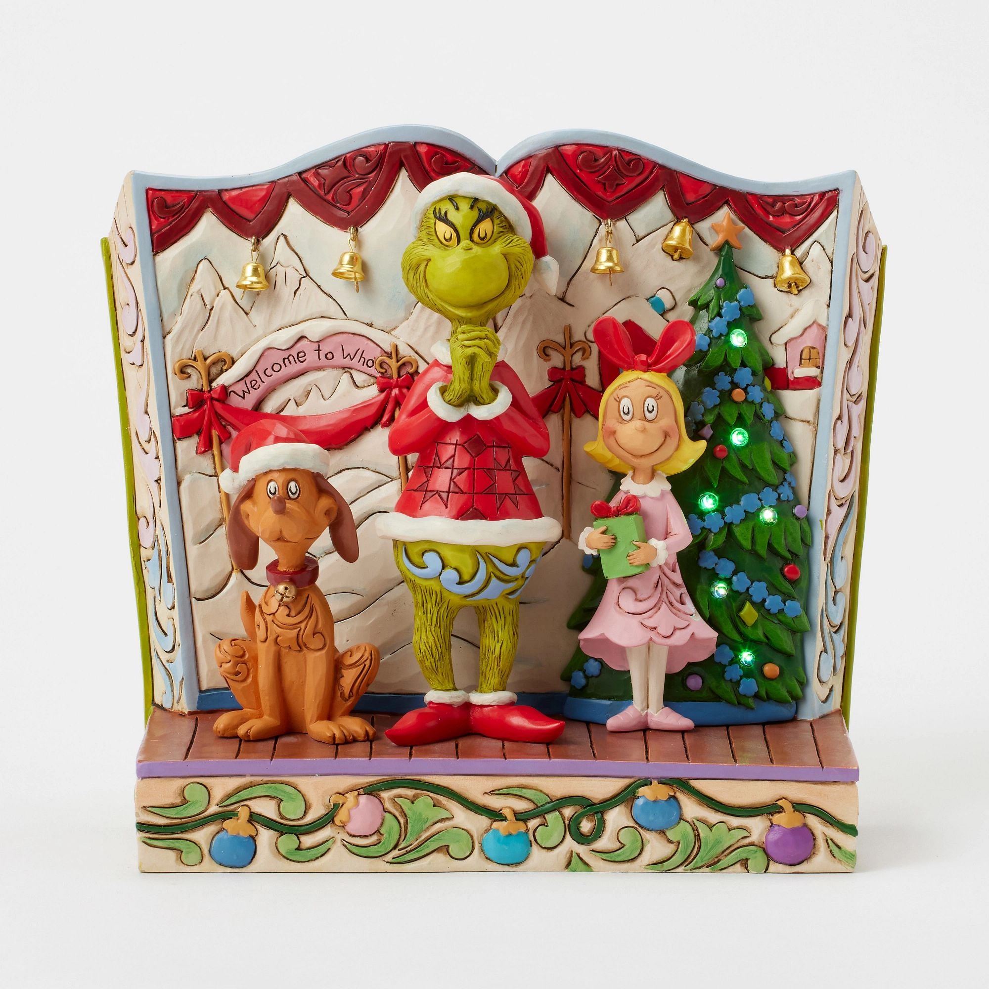 Grinch with Max and Cindy FE - Christmas Decorations for Home, Party, and Holiday Festivities