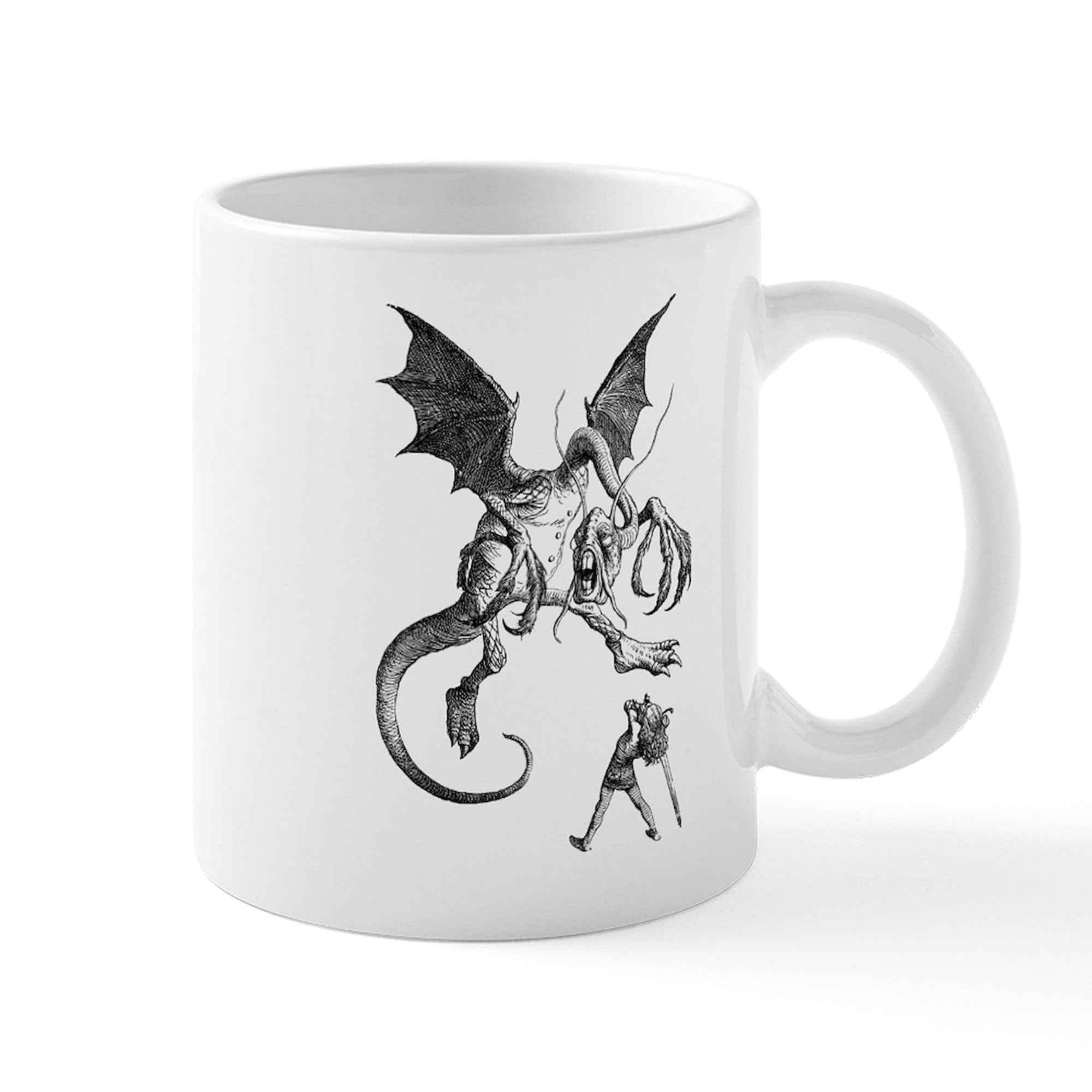 Jabberwocky 11 oz (325 ml) Ceramic Coffee Mug - Unique Literary Gift for Tea & Coffee Lovers - Perfect for Home, Office & Book Club Gatherings