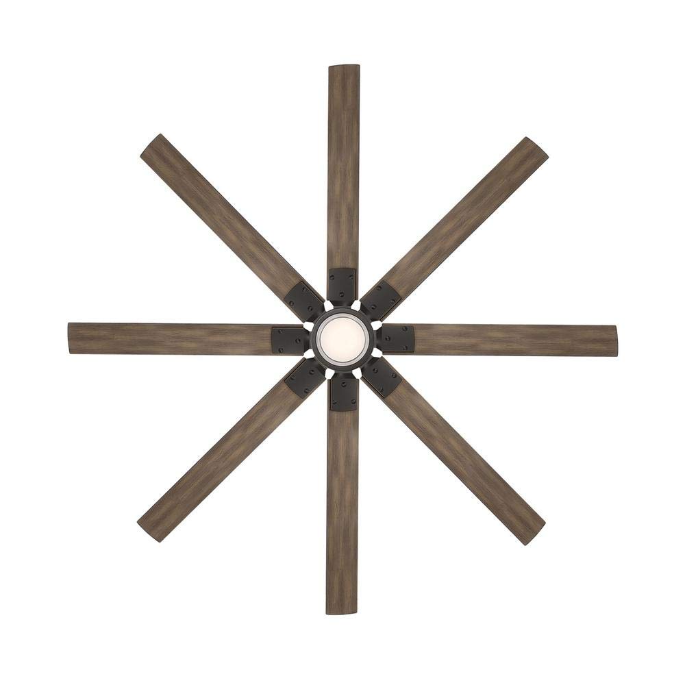 Renegade 52-Inch Smart Ceiling Fan with 8 Blades, Oil Rubbed Bronze Finish, Barn Wood Design, 3000K Light Kit, Remote Control, iOS/Android App Compatibility, Alexa, Google Assistant, SmartThings, Control4 Integration for Living Room, Bedroom, and Outdoor Spaces