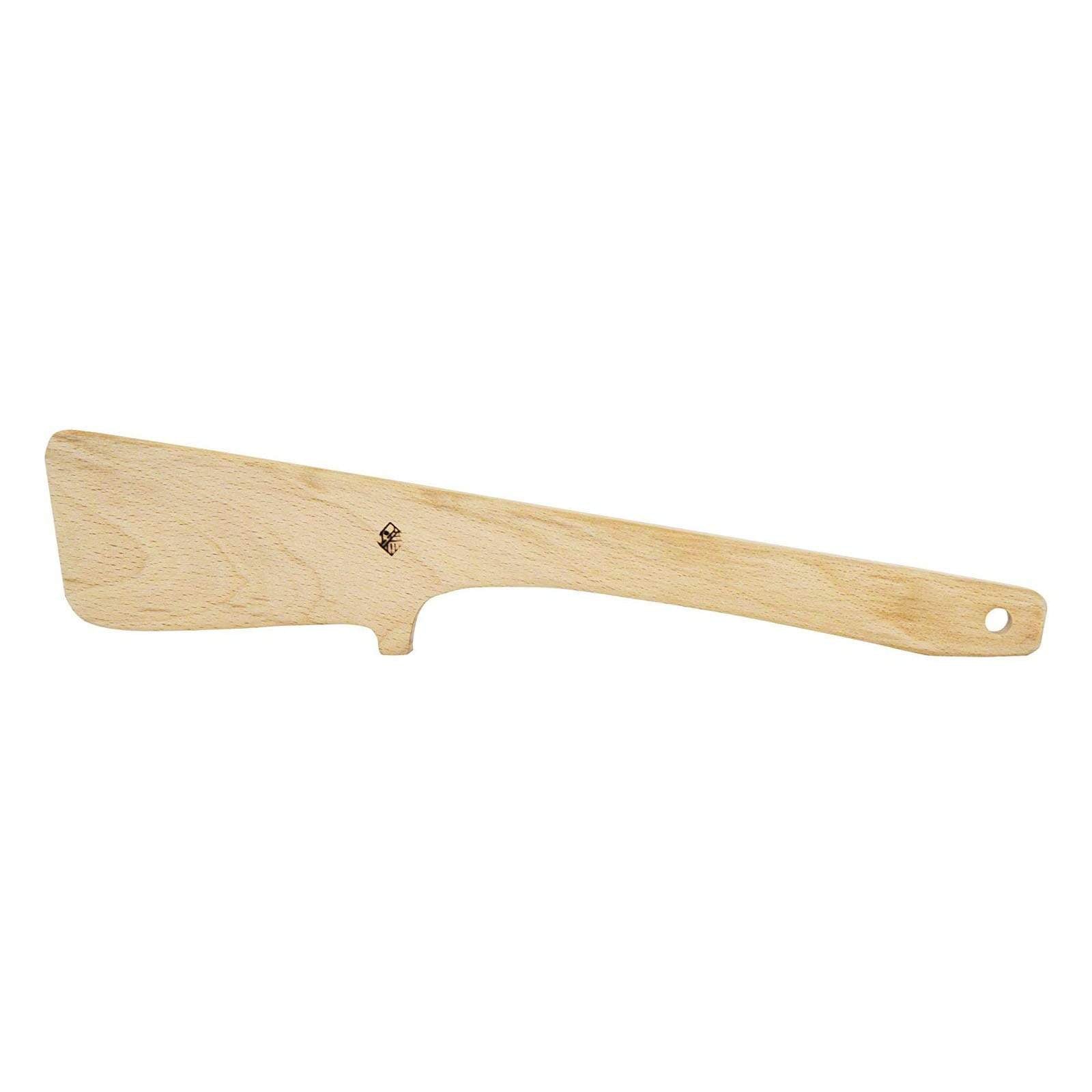 Handcrafted Japanese Beech Wood Spatula - Miranda Style Omoeraku Wooden Cooking Utensil for Baking, Flipping & Stirring - Perfect for Non-Stick Pans & Healthy Cooking
