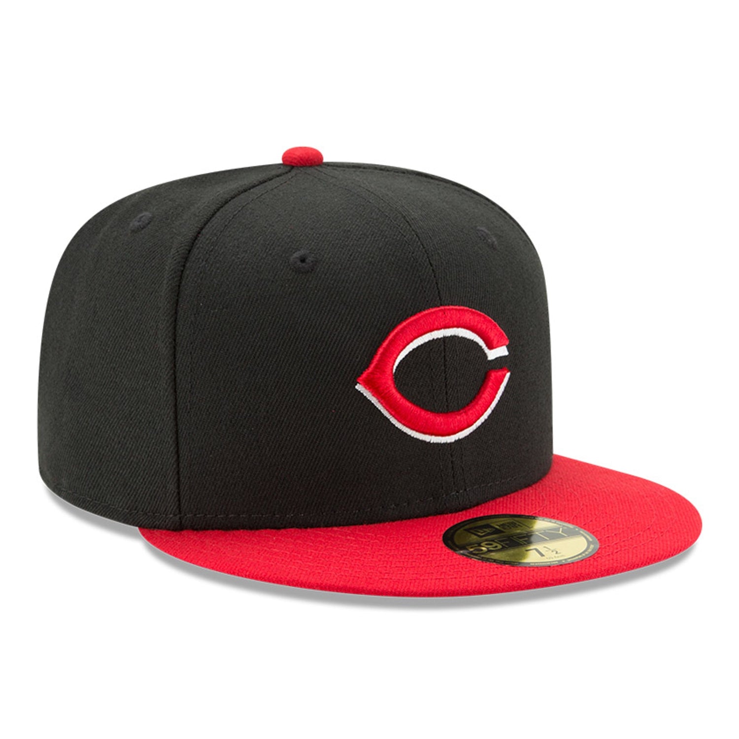 New Era 59Fifty Authentic MLB Cincinnati Reds Alternate Snapback Hat - Black & Red Baseball Cap for Men, Women - Perfect for Games, Streetwear & Sports Fan Gifts