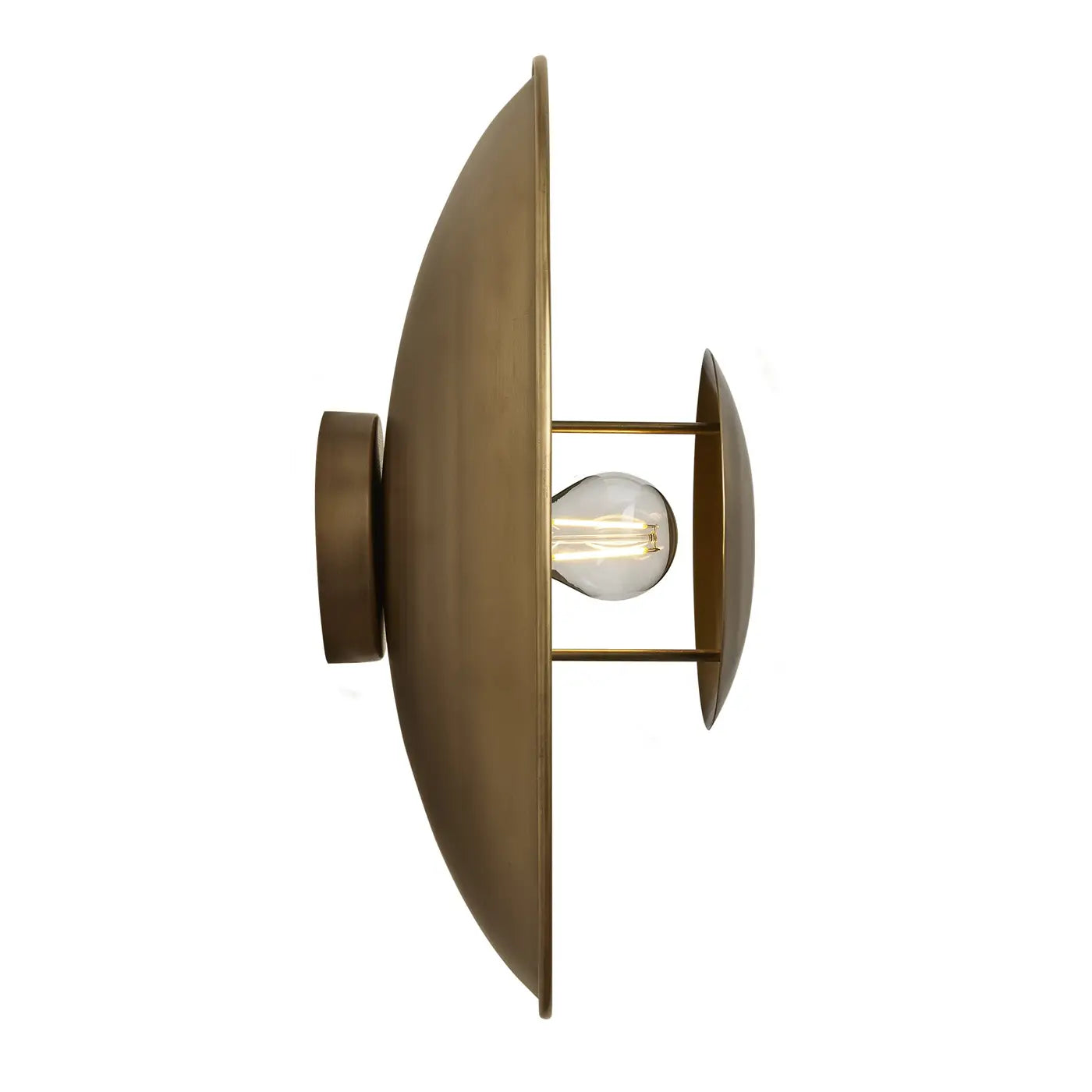Boston Round Metal Diffuser Wall Light - Vintage Industrial Style with Multiple Finishes - Perfect for Living Room, Bedroom & Hallway Lighting