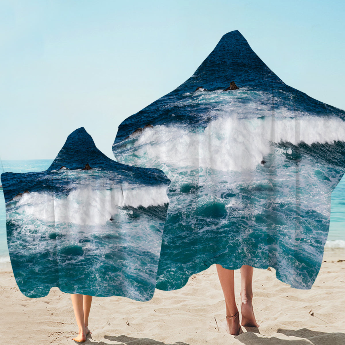 Premium Ocean-Themed Hooded Towel for Kids - Soft, Absorbent & Quick-Drying - Perfect for Beach, Pool & Bath Time