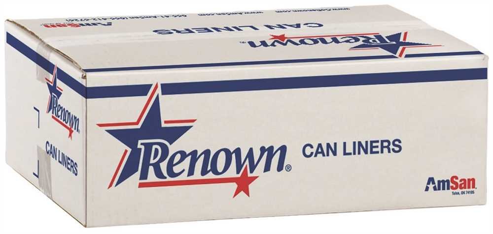 Renown REN65613-CA Heavy Duty Trash Bags 56 Gallon, 43 x 47 Inches, 1.5 Mil Thick, Black - Pack of 10 | Extra Large Garbage Bags for Commercial & Home Use, Kitchen, Office, Yard Waste Disposal