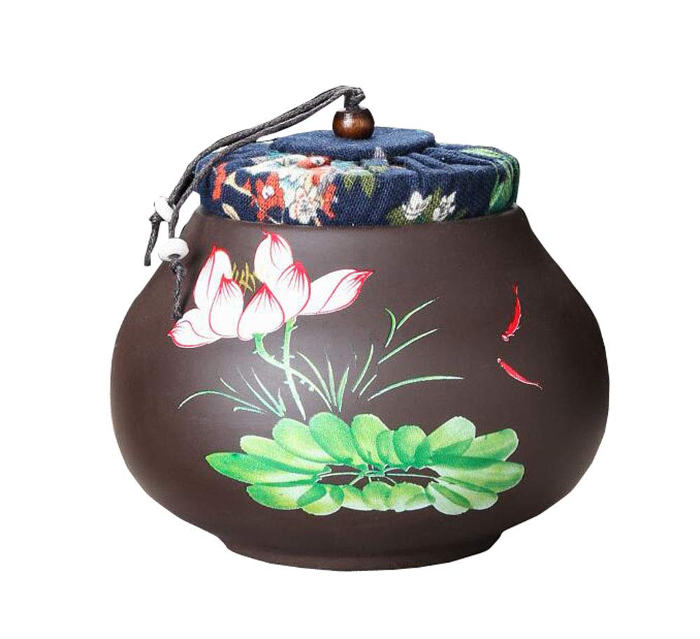 Premium Ceramic Tea Caddy with Airtight Lid - Food Storage Container for Loose Leaf Tea, Coffee, Candy & Spices | Elegant Kitchen Organizer for Home, Office & Gift Giving