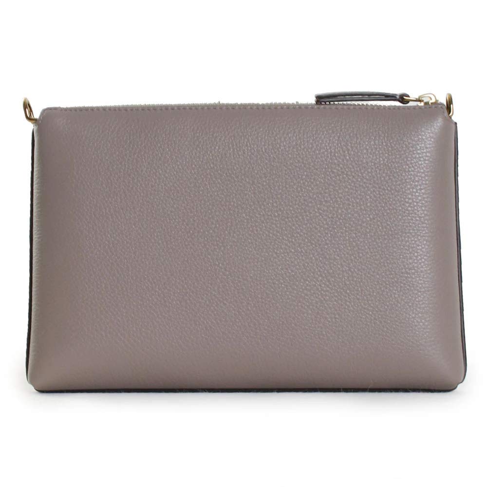 Tory Burch Kira Pebbled Leather Crossbody Wallet for Women - Small Taupe Bag, Perfect for Everyday Use, Travel & Shopping