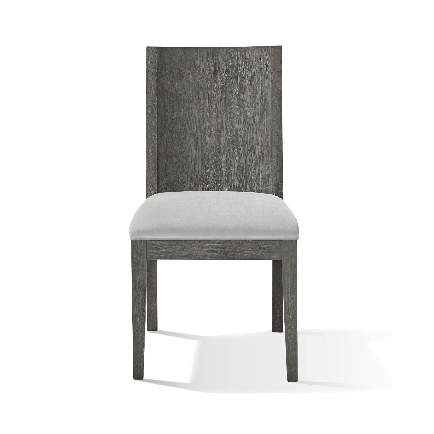 Modus Furniture Modern Dining Chairs Set of 2 - Thunder Grey Upholstered Side Chairs for Kitchen, Dining Room & Office
