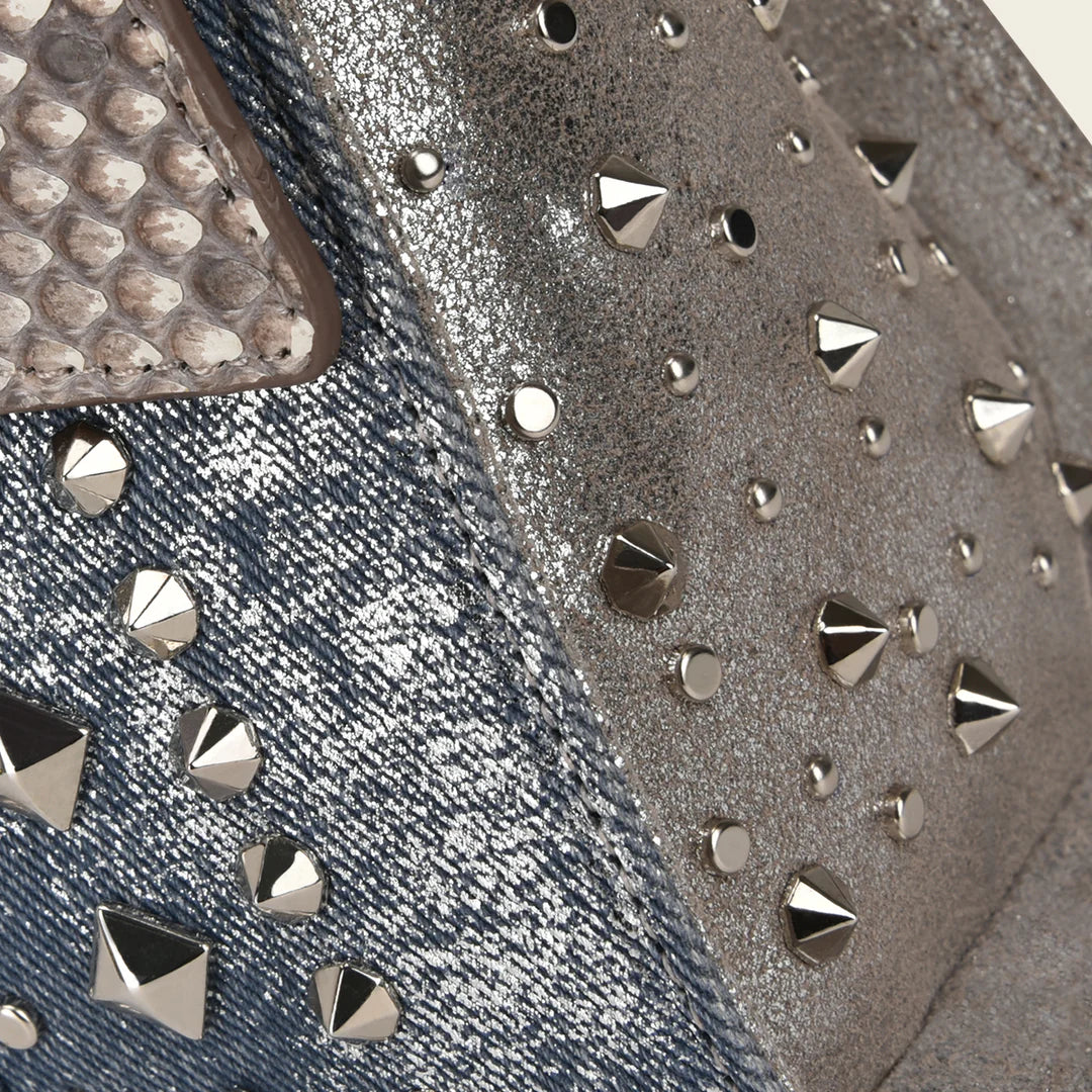 BOD0FPH Cuadra Silver Python Handbag for Women - Elegant Clutch for Evening Parties, Weddings & Special Occasions