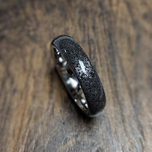 Authentic Gibeon Meteorite Wedding Band - 6mm Genuine Stardust Ring for Men & Women | Perfect for Unique Engagement, Anniversary & Cosmic Jewelry Gifts