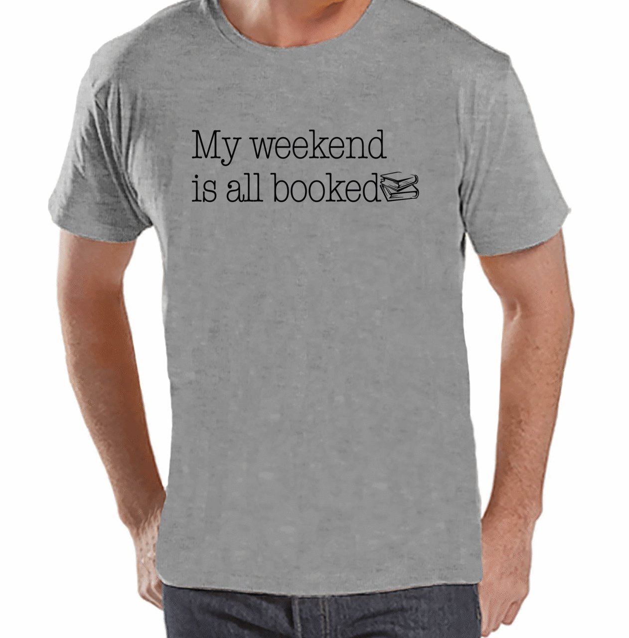 7 Ate 9 Apparel Men's 'Weekend is Booked' Graphic T-Shirt - Casual Comfort Tee for Weekend Outings & Relaxation