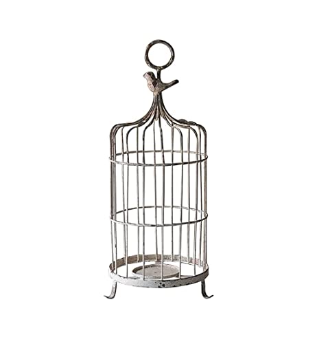 Vintage Wrought Iron Candlestick Holder - Decorative Candelabra Stand with Bird Cage Design for Romantic Table Decor, Wedding Centerpiece, and Home Ambiance Lighting