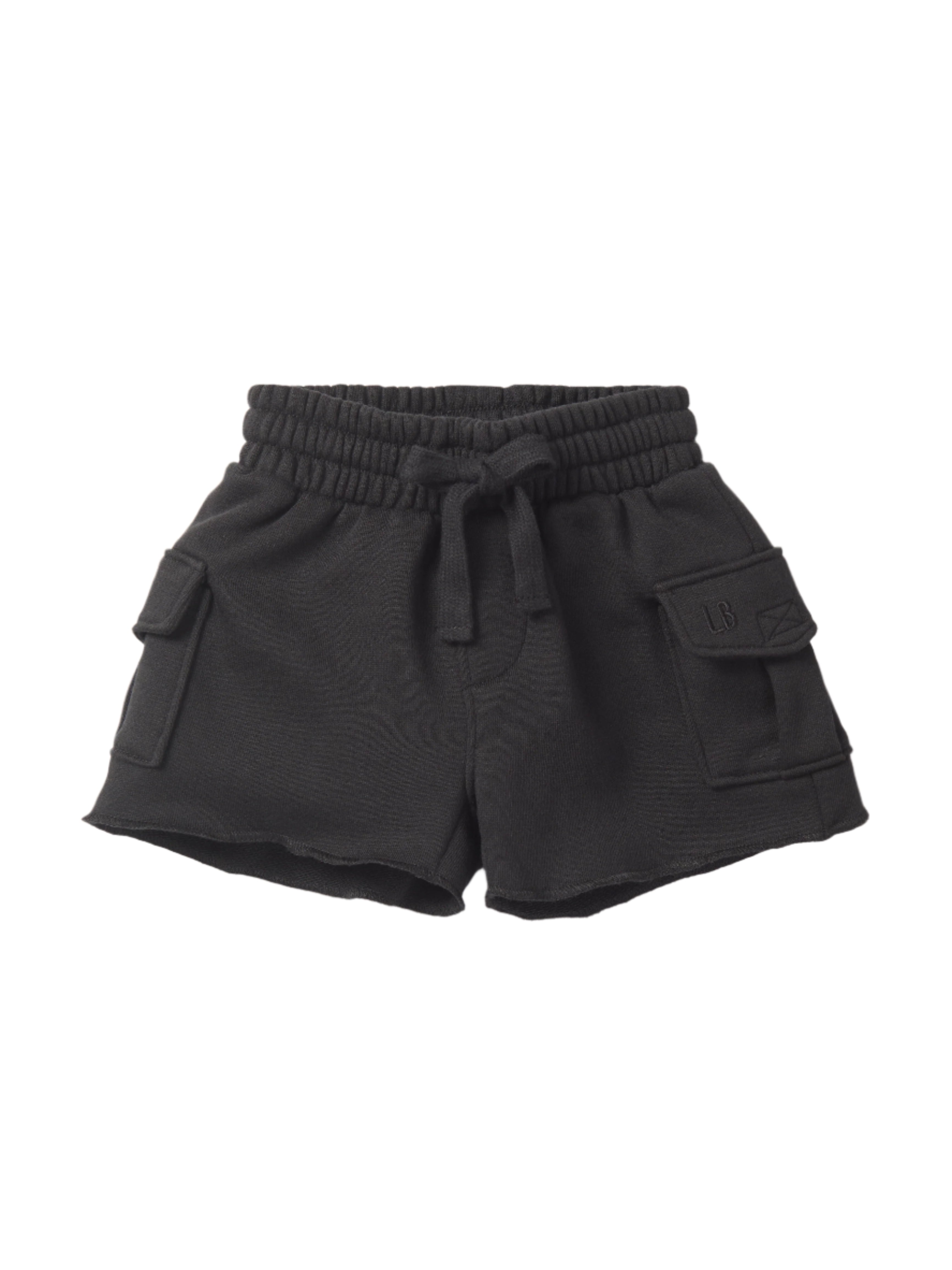 Men's Raw Edge Cargo Shorts - Black | Stylish & Durable Outdoor Adventure Shorts for Hiking, Camping & Casual Wear
