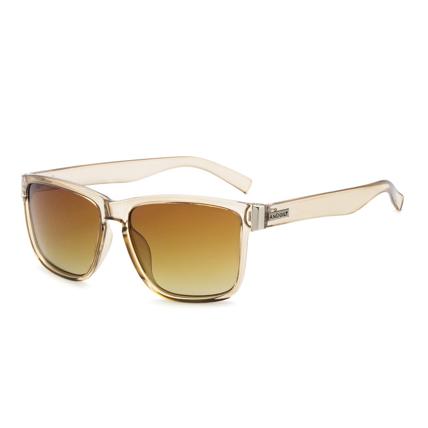 ANDOILT Polarized Sunglasses for Men & Women - Trendy Vintage Retro Square Frame UV Protection - Perfect for Driving, Fishing, and Outdoor Activities