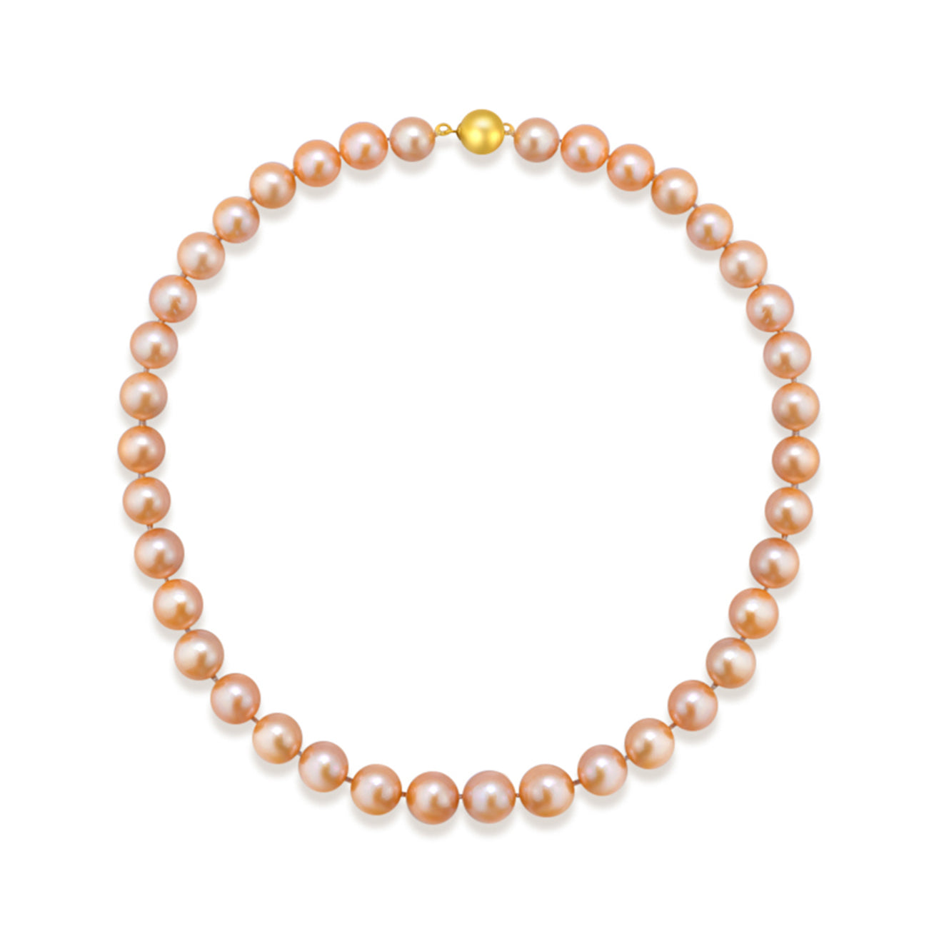 18K Gold Edison Pink Pearl Necklace - AAA Grade Cultured Pearl Jewelry for Women, Elegant Gift for Anniversary, Wedding & Special Occasions