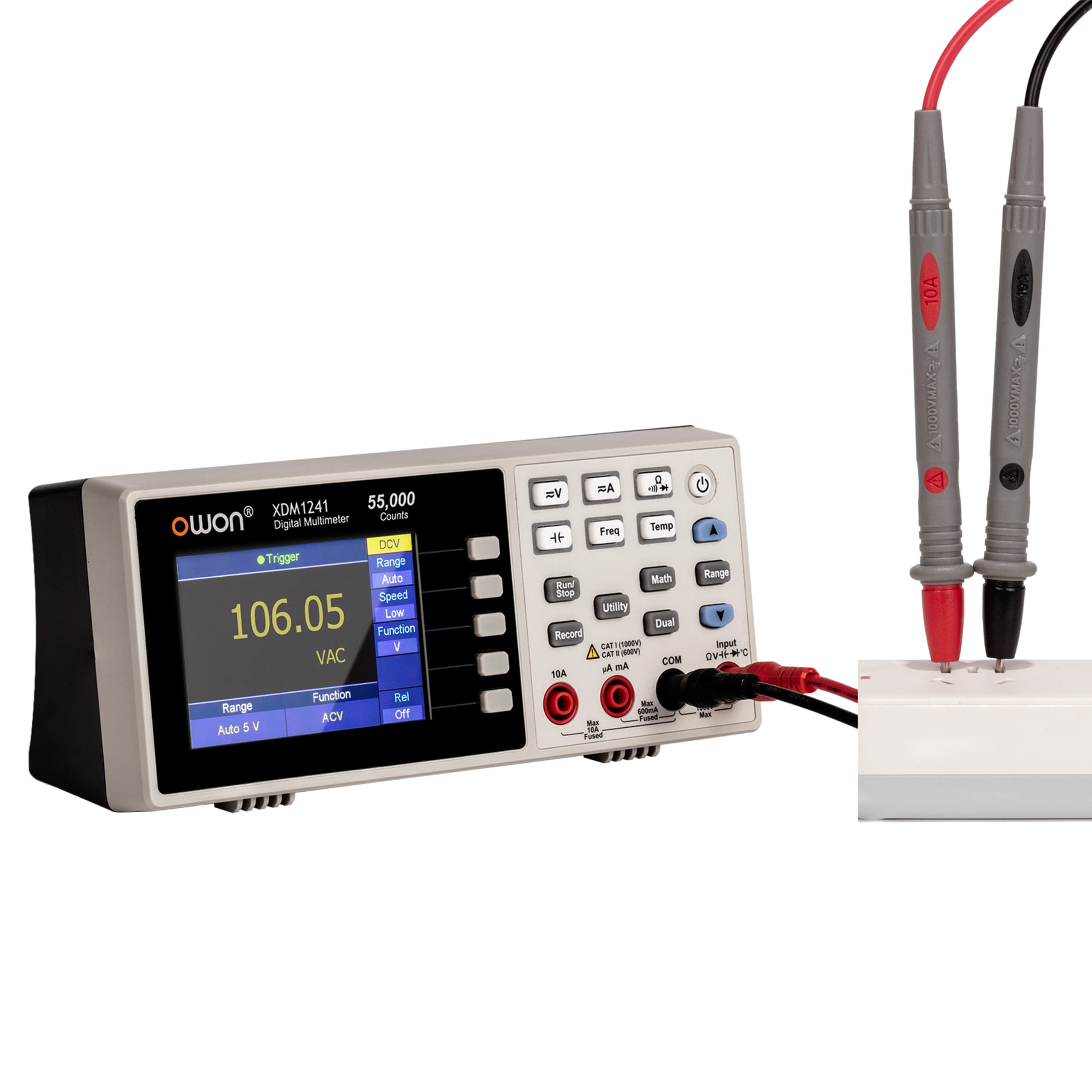 XDM1241 3.5 Inch LCD Digital Multimeter - Portable Desktop Voltage Tester with Built-in Battery for AC/DC Current, Resistance, Capacitance Measurement - Ideal for Laboratories, Electronics Repair, and Industrial Use (Supports DC 5V 2A) | Perfect for Electricians, Engineers, and DIY Home Projects