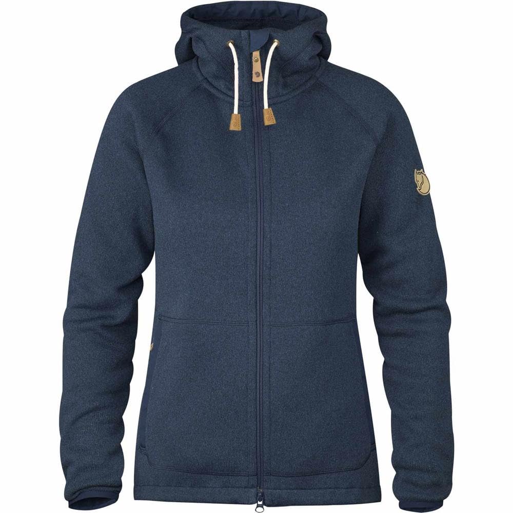 Fjallraven Ovik Fleece Hoodie Jacket for Women - Warm Winter Pullover with Kangaroo Pocket - Perfect for Hiking, Camping & Outdoor Activities