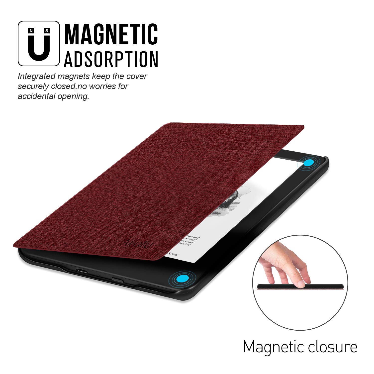 Ayotu Protective Case for Kindle 10th Generation 2019 - Shockproof Cover with Auto Wake/Sleep Feature, Compatible with Amazon Kindle 10th Gen 2019 (Not for Kindle Paperwhite/Oasis/2022 Models) - Perfect for Reading, Traveling and Daily Use - Red