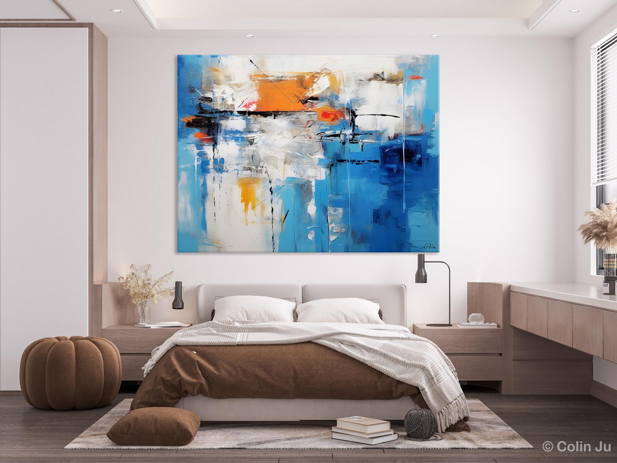 Abstract Acrylic Canvas Paintings for Living Room & Bedroom - Hand Painted Original Wall Art Decor | Perfect Behind Sofa or Above Bed | Buy Unique Paintings Online