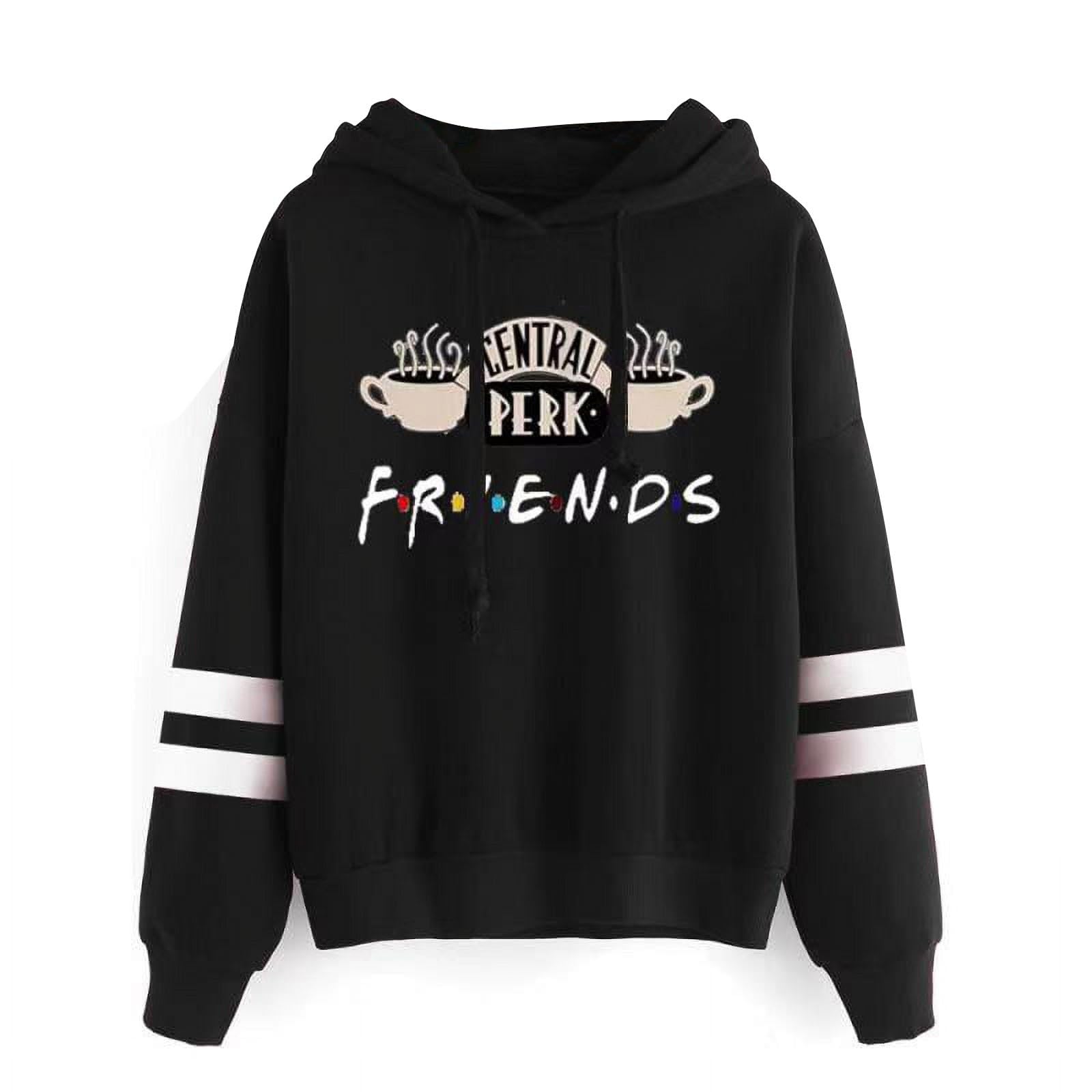 Friends TV Show Women's Hoodie - Long Sleeve Loose Fit Pullover Sweatshirt for Fans | Casual Outfit, Gift for Friends Lovers, Lounge Wear, Cosplay Costume