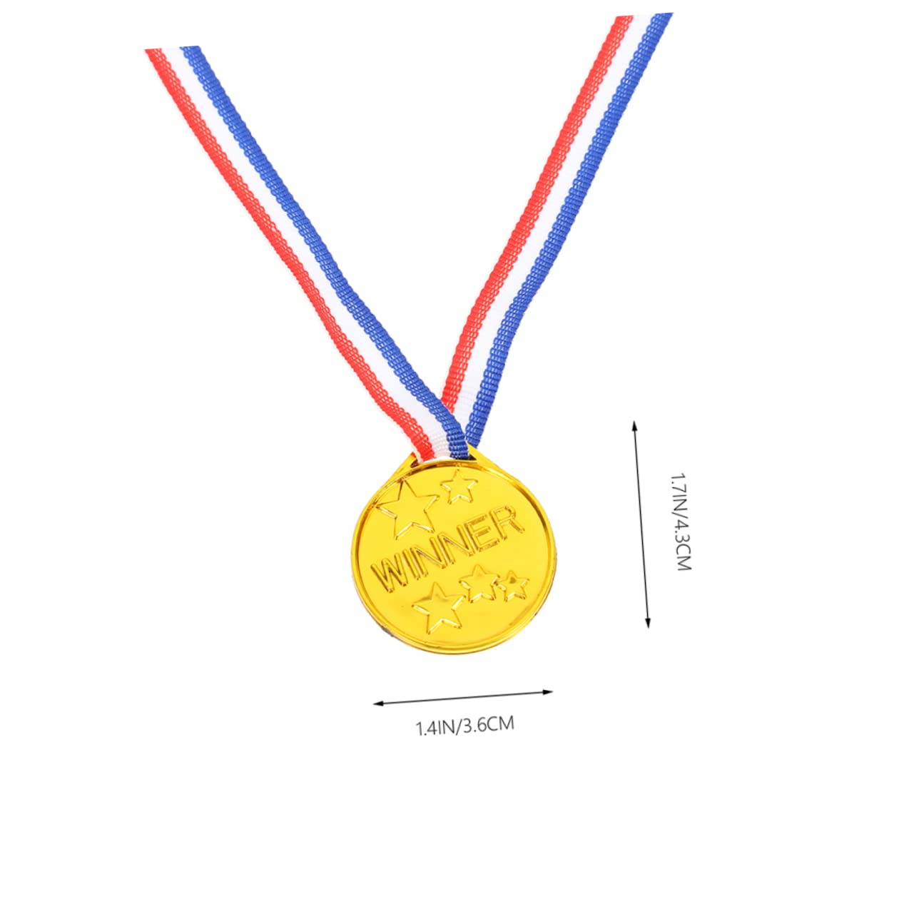 BESPORTBLE 180 Pcs Kids Party Medals with Lanyards - Plastic Children's Award Medals for Sports Day, Birthday Parties & School Events