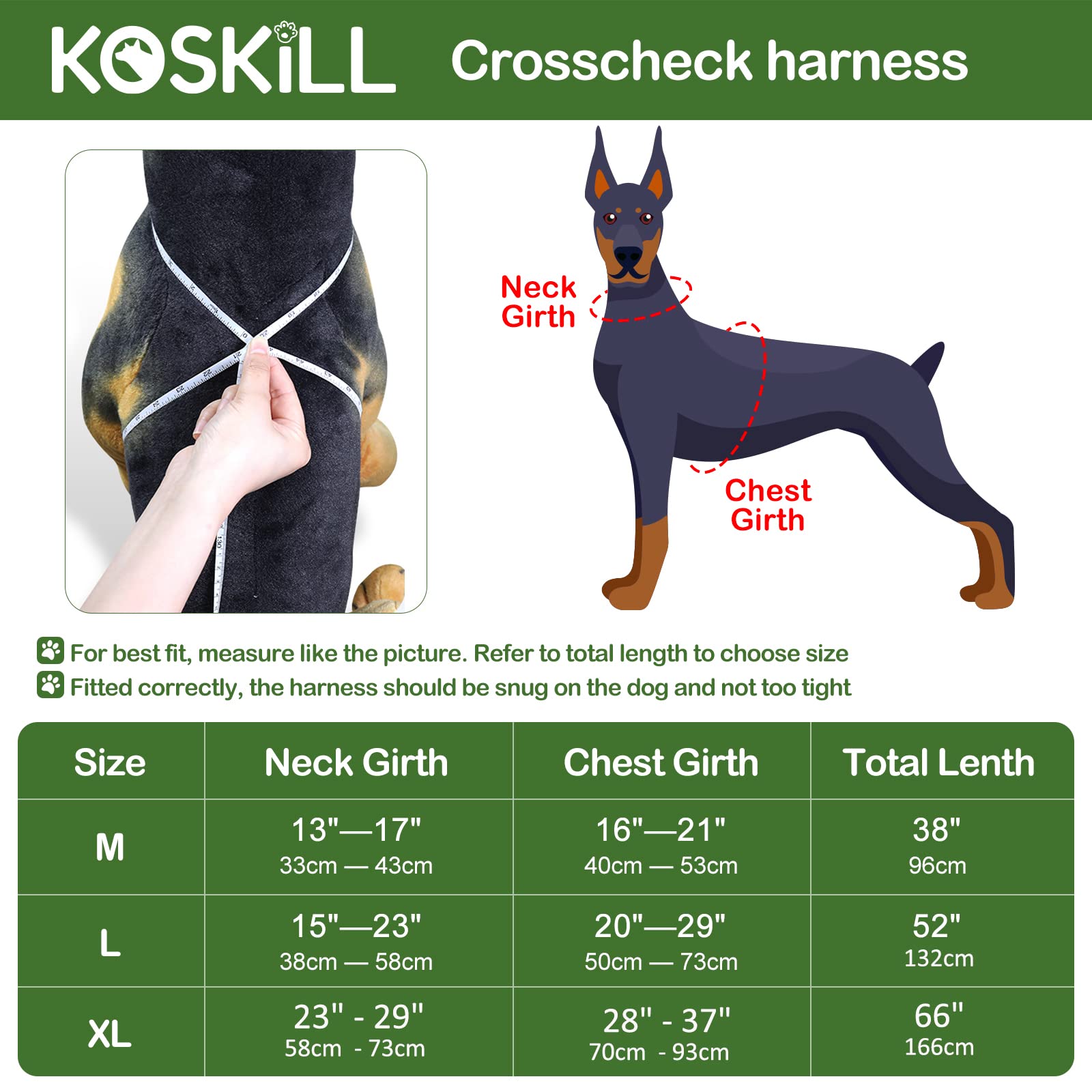 Rechargeable LED Dog Harness with Reflective Strips - Glow in The Dark Light Up Vest for Night Walking, Jogging & Outdoor Safety - Best for Small Medium Large Dogs