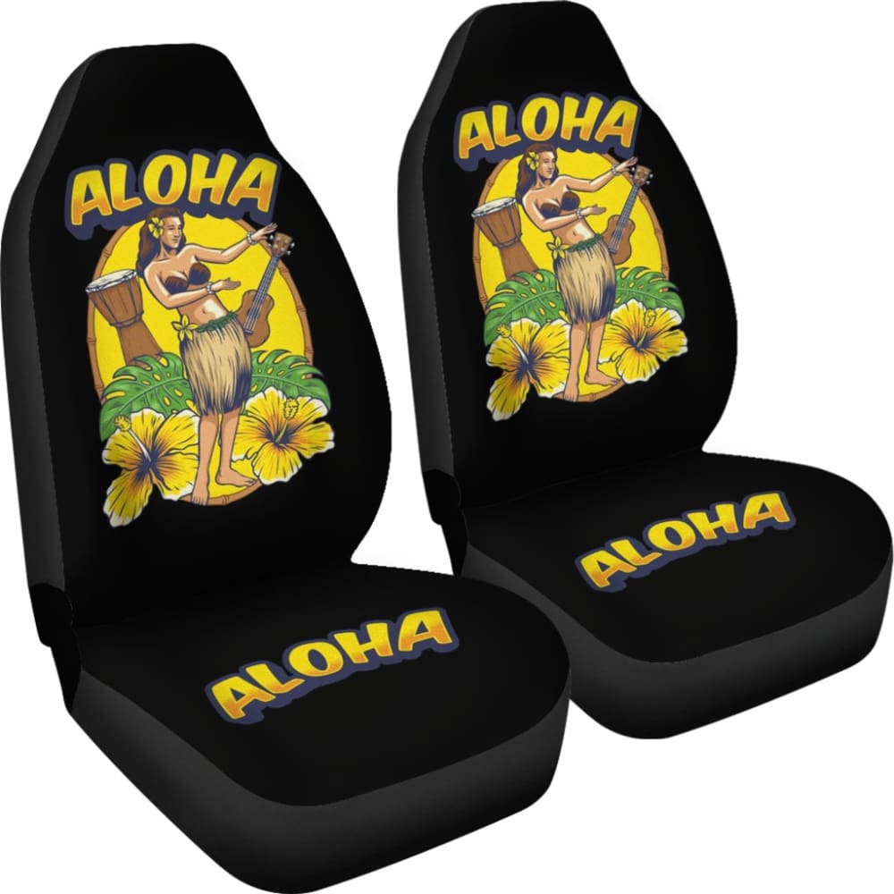 Premium Aloha Custom Car Seat Covers - Universal Fit for Cars, Trucks & SUVs - Breathable & Durable Auto Accessories (210803) - Perfect for Road Trips, Commuting & Vehicle Protection