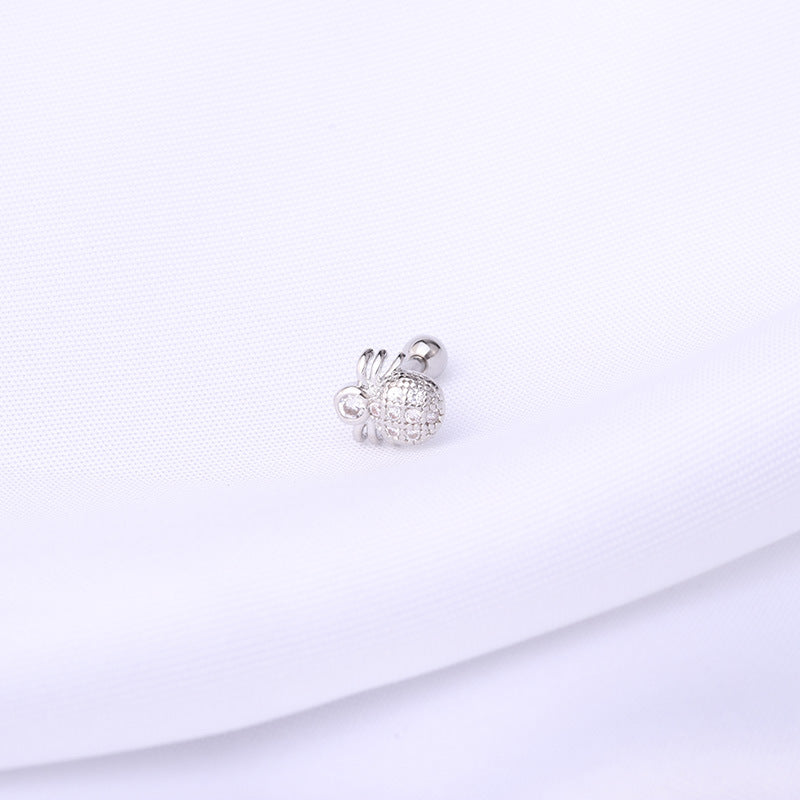 16G Silver Fish Bone Cartilage Barbell Piercing Jewelry - Stainless Steel Body Jewelry for Helix, Tragus, or Ear Cartilage Piercings | Perfect for Everyday Wear or Special Occasions | HSPJ324
