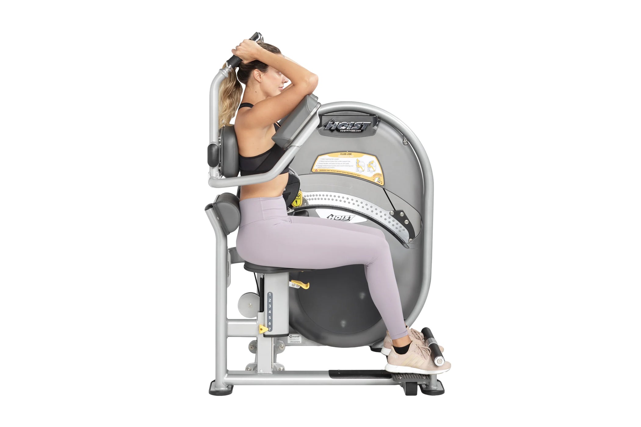 Hoist Club Line Abdominals Machine (CL 3601) - Professional Ab Workout Equipment for Home & Gym - Perfect for Core Strength Training and Fitness Enthusiasts
