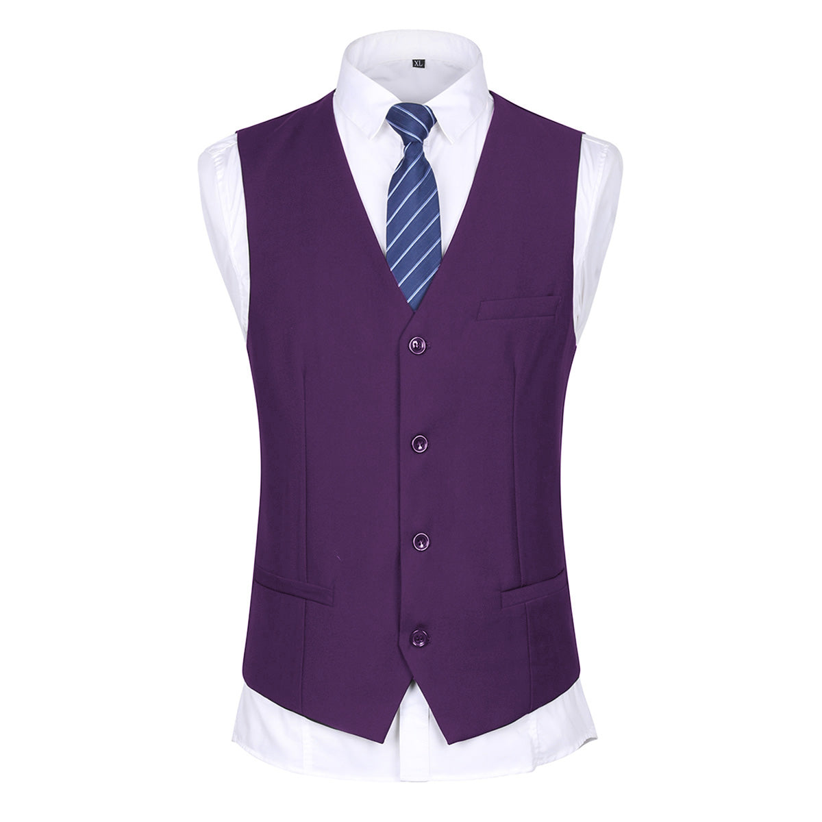 3-Piece Notched Lapel Casual Suit in Purple for Men | Business & Wedding Attire | Office, Formal Events & Special Occasions