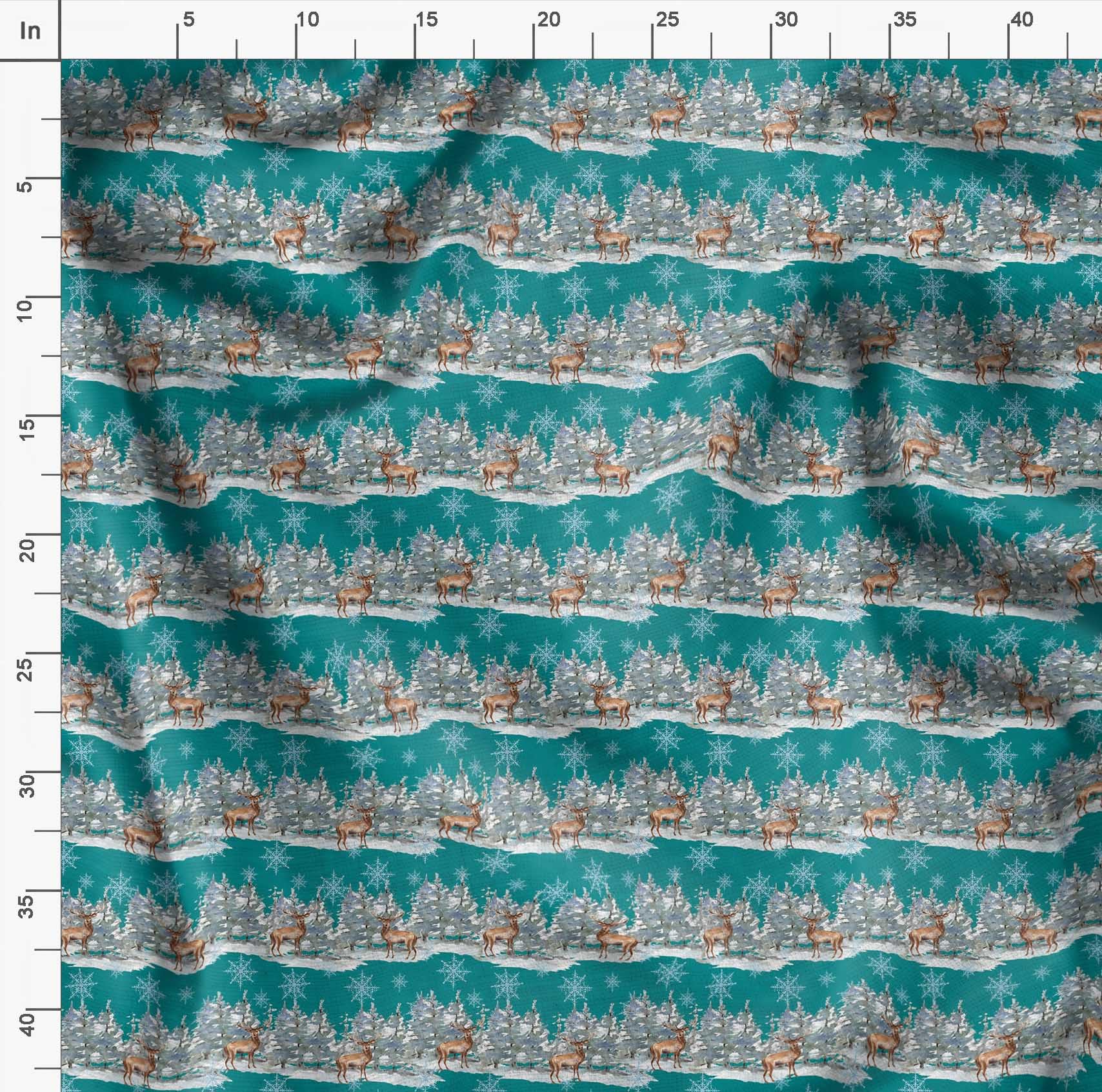 Soimoi Moss Green Georgette Fabric by The Yard - 42